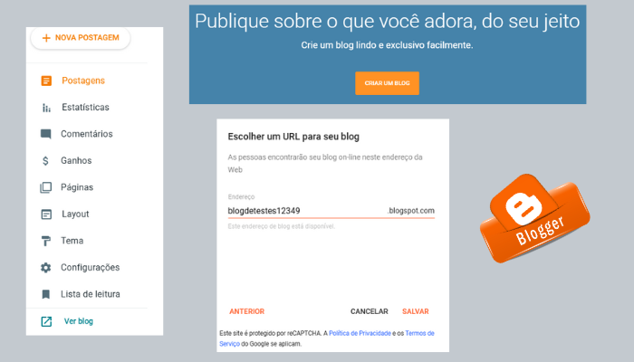 escolhendo nome do seu blog no blogger